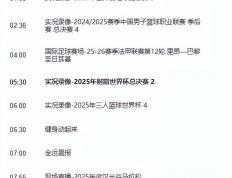 决战今日！中(zhōng)央5台直播赛程(chéng)安排(pái)，CCTV5，CCTV5+附今日全(quán)赛程(chéng)